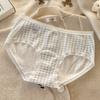 Renda Francesa 100A Algodão Antibacteriano Gancho Estendido Calcinhas de Algodão Puro para Meninas Roupa Íntima Feminina Cintura Média Categoria a Algodão de Bebê Roupa Íntima Feminina