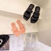 Hogar Antideslizante Una Línea Cristal Transparente Ropa Exterior Sandalias de Gelatina 2025 Nuevas Sandalias de Playa para Mujer Verano