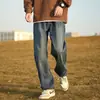NASA ABOUT Vaqueros Retro Americanos para Hombre 2026 Otoño Nuevos Rectos Sueltos Casuales Caída Pierna Ancha Pantalones