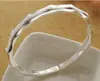Pulsera de Plata Estilo Bambú para Mujer, Plata Pura, Diseño Abierto, Acabado Mate, Chapado en Plata 9999, Regalo Sólido, Estilo Joven de Moda, Pulsera de Banda Lisa