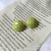 Accesorios de resina con corte múltiple geométricos redondos de aguacate japonés para pendientes de bricolaje hechos a mano, material para tocados, venta al por mayor