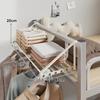 Prateleira de Armazenamento de Roupas ao Lado da Cama, Cabide para Roupas de Dormitório Sem Furos para Beliche Superior