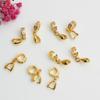 Hebilla colgante con forma de semilla de melón de diamante y circonita microincrustada envuelta en oro de 18 quilates, hebilla con clip de jade, accesorios de joyería para bricolaje, hebilla con clip de jade