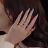 Plata esterlina s925 cuentas de alta calidad con patrón de sandía anillo de perlas Shijia para mujer apilable delgado simple diseño nicho de lujo ligero