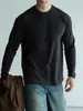 Camiseta de manga larga para hombre, mezcla de algodón Lyocell con tacto de nube y lana, colección otoño 2026, hipoalergénica, transpirable, adecuada para deportes, ocio y fitness