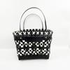 Venta al por mayor del fabricante Ins Cesta de picnic en blanco y negro Bolso de mano para mujer Bolso de hombro Cesta de baño Cesta de picnic de gran capacidad