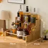 Estante de Vino de Madera Maciza Estante de Exhibición Hogareño Pequeño Comedor Bar Dormitorio Gabinete de Vino Vino de Frutas Bebida Bartending Especial Estante de Almacenamiento de Escritorio