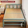 Cama Plegable sin Instalación 1.2m Cama Individual para Adultos, Uso en Casa, Cama Pequeña, Cama Temporal, Nuevo Modelo 2026, Cama Reforzada de Madera Dura