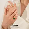 Anillo Cuadrado de Circonita Vintage, Estilo Palacio Retro, Anillo Versátil para el Dedo Índice, Joyería de Nicho de Alta Gama para Mujeres