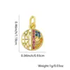 Distrito Lu collar nuevo transfronterizo cadena para la clavícula accesorios colgante pequeño chapado en cobre color oro real incrustado colgante de circonita venta al por mayor