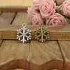 Acessórios de joias atacado 20*15mm liga dupla face floco de neve pingente vintage DIY Natal pingente de liga