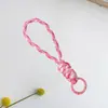 Cordón Trenzado Creativo Corto para Teléfono Móvil con Bloques de Color y Nudo, Correa Anti-Pérdida Desmontable para Funda de Teléfono Móvil, Llavero 13cm