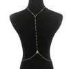 Cadena de Espalda Larga con Borla de Perlas de Venta Caliente Transfronteriza Europea y Americana Cadena Corporal Sexy Simple para Vestido de Novia sin Espalda