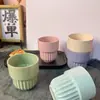 Copos Empilháveis Cerâmicos Sem Alça, Canecas Sem Alça, Copos Simples Coloridos Simples de Segurar na Mão, Fábrica de Liling