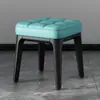 Taburete redondo de plástico grueso para uso doméstico, taburete de escritorio moderno y simple, silla de comedor, taburete bajo, banco de repuesto apilable