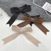 Grampo de cabelo de laço de fita para meninas, grampo de cabelo simples de tecido de cor sólida, elegante, grampo de bico de pato, acessórios de cabelo de alta qualidade franceses