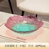 Prato de Frutas Transparente de Luxo Leve, Bandeja de Frutas Gradiente para Animais de Estimação de Grande Capacidade, Bandeja de Exibição de Lanches Doméstica para Sala de Estar, Bandeja de Doces para Mesa de Centro