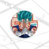 Insignia Láser Sun Wukong de Dragon Ball 58-75mm Insignia Super Saiyan Broche de Dibujos Animados