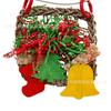 Colgante de decoración de loro navideño juguete para pájaros red de hierba acuática juguete para escalar pared juguete para morder de papel seda