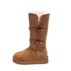 Botas de Nieve Grises de Caña Alta para Mujer 2025 Invierno Nuevo Suela Gruesa Forradas de Felpa Espesadas de Media Caña Botas de Algodón de Nieve y Zapatos de Algodón