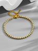 Europa e Estados Unidos novo vento ins simples Coringa aço titânio pulseira feminina multicamadas zircônia micro cravada com diamantes completos fabricantes atacado