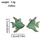 Serie Oceánica Joyería DIY Aleación Galvanizada Delfín y Varios Peces Colgantes Pendientes Verdes Materiales para Collares Accesorios
