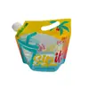 Saco com Bico Personalizado de Fábrica de Meio Galão, Bolsa Grande com Abertura para Leite Líquido, Saco de Embalagem para Bebidas de Meio Galão