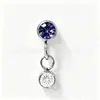 Pendientes Largos con Borla de Titanio F136 Incrustado con Circonita 5A, Aretes de Titanio G23 con Colgante de Doble Diamante, Joyería para Lóbulo de la Oreja