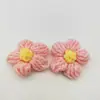 Flor de Lana Tejida Crochet Hecho a Mano Flor de Algodón Leche Flor Esponjosa Accesorios para Ropa Infantil Joyería de Pasador Creativa DIY