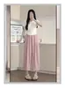 Pantalones de Acetato de Pierna Ancha para Mujer 2026 Verano Nuevos de Cintura Alta Adelgazantes Estilo Zanahoria con un Toque de Alta Gama para Figuras Petite, Pantalones Cropped Estilo Abuela