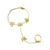 Pulsera de Acero para Dedo con Diseño Floral de Mariposa y Corazón, Pulsera de Acero Simple de Moda, Diseño de Nicho de Lujo Ligero, Transfronteriza de Amazon