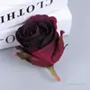 Cabeças de flores de rosa em pintura a óleo artificial, centro de botão de rosa, decoração de parede de rosa, buquê, flor para chapéu, fabricação de flores DIY