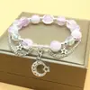 Pulseira Nova de Estrela e Lua Atacado Pulseira com Contas de Cristal Design de Nicho Joia de Mão para Estudantes Venda Quente em Áreas Turísticas