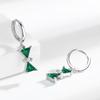 Pendientes de botón de zirconita exquisita con forma de lazo y diamantes para mujer, personalidad, versátiles, moda, venta caliente transfronteriza, nicho literario, al por mayor