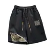 Shorts de Hombre 2025 Verano Delgados Estampados de Marca de Moda Sueltos Casuales Deportivos Shorts de Cinco Puntos Estudiante Coreano Retro de Moda