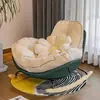Sofá perezoso, diseño de cáscara de huevo, estilo nórdico, para uso en dormitorio, un cómodo sofá de un asiento que se puede usar para descansar o dormir, modelo nuevo, mecedora de pingüino de metal