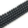 Piedra Natural Ágata Negra Esmerilada 4-12mm Cuentas Redondas Semiterminadas Cuentas Sueltas DIY Pulsera Collar Accesorios de Joyería Venta al por Mayor