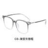 30387 Marco de Gafas Ultraligero de Aleación de Titanio Poligonal Gris Transparente Marco de Gafas Artístico Retro Estilo Coreano Marco Grande