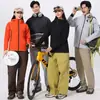 Macacão de Esqui Softshell para Uso Externo Roupa de Trabalho para Homens e Mulheres À Prova de Vento Impermeável Respirável com Capuz Montanhismo Ciclismo Jaqueta Casaco Personalizado
