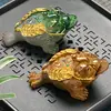 Enfeites de Pet de Chá que Mudam de Cor, Sapo Dourado, Pode Criar Animal de Estimação Mesa de Chá, Mesa de Chá, Bandeja de Chá, Brincadeira de Chá, Cerimônia do Chá, Acessórios para Conjunto de Chá