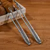 Pinzas Retro para Barbacoa de Acero Inoxidable 304 Pinzas para Barbacoa Pinzas para Alimentos Pinzas para Comida de Buffet Pinzas para Pan Antiescaldado Pinzas para Fresas