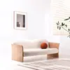 Sofá de Madera Maciza Estilo Wabi-Sabi, Mueble Creativo de Ocio para Sala de Estar, Hotel, Casa de Huéspedes, Club, Salón de Belleza, Banco Curvo de Madera Natural