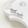 Aretes Festivos de Año Nuevo con Moño de Aleación y Colgante Mini Pequeños Accesorios para Aretes Hechos a Mano DIY
