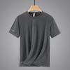Camiseta de Manga Corta de Seda Helada de Verano con Sensación de Hielo, Alta Elasticidad, Fresca, Cómoda, Absorbe la Humedad, Transpirable, Deportiva Casual, Ropa Holgada Popular para Hombre
