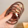 Banda de goma gruesa y elástica alta para el cabello de mujer, tocado de cuerda para el cabello, banda para el cabello de cola de caballo de temperamento duradero a la moda que no daña la cuerda del cabello