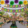Faixa Temática de Carnaval Brasileiro Transfronteiriça Espiral Colorida Decoração de Festa Temática Vintage Suprimentos Decoração de Favo de Mel