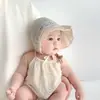 Chapéu de Bebê Primavera e Verão Fino Proteção Solar Aba Larga Chaminé Porta Pneu Chapéu de Bebê Mês Pequeno Recém-nascido Chapéu Palácio Princesa