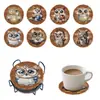 Suministro Exclusivo Transfronterizo de Posavasos DIY de Pintura de Diamantes, Manteles Individuales Redondos, Manteles Individuales Creativos Navideños de Mandala para Niños