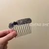 Pasador de pelo con lazo estilo coreano con patrón de carey, Peine de acetato simple y moderno, Accesorio para el cabello sin costuras