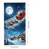 Nova Capa de Porta de Natal Transfronteiriça Papai Noel Feliz Natal Decoração Arranjo Bandeira Bandeira Suspensa Externa